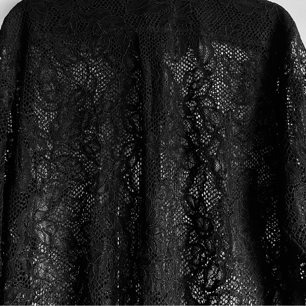 Soaked Nylah Black Lace Button Down Blouse Size M EUC - Picture 16 of 16